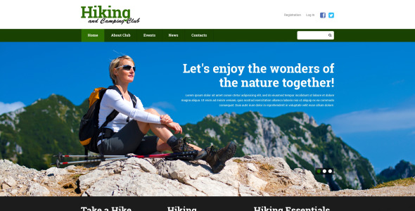 походный адаптивный шаблон сайта