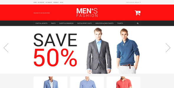 мужская корпоративная мода magento тема