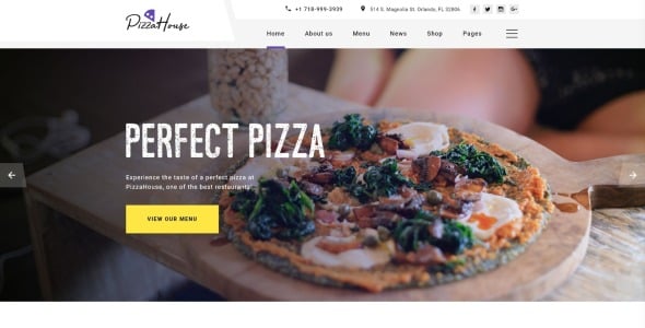 pizza house многостраничный html шаблон сайта