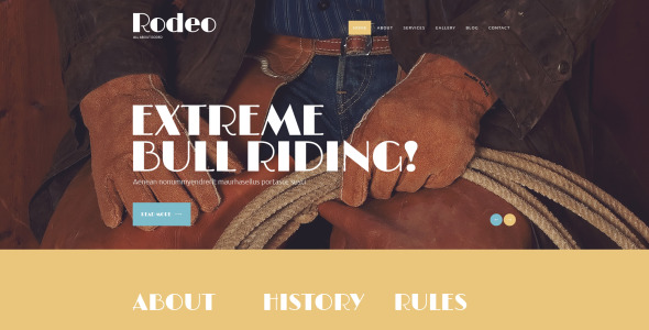 изысканная тема wordpress rodeo club