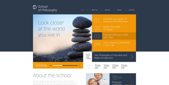 школа философии wordpress тема