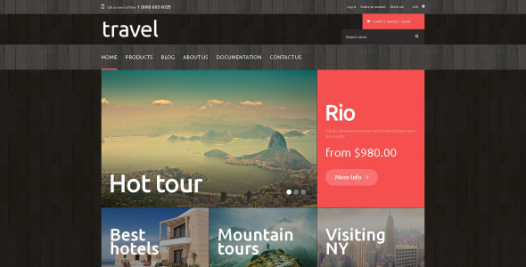 туристическое агентство отзывчивая тема shopify