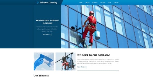отзывчивый шаблон сайта для чистки окон