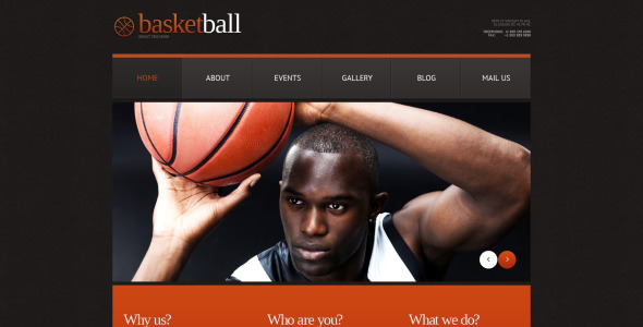 баскетбол отзывчивая тема wordpress