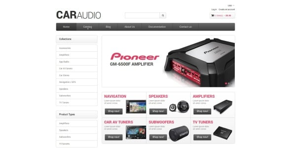 автозвук отзывчивая тема shopify