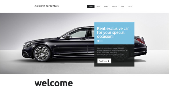 адаптивный шаблон сайта проката автомобилей