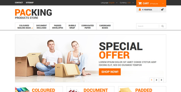 отличные упаковочные услуги тема prestashop