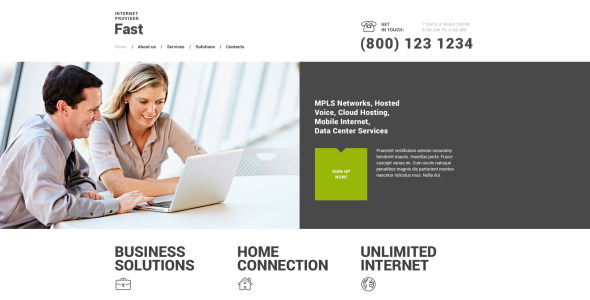 быстрый интернет-провайдер wordpress тема