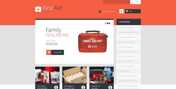 магазин первой помощи prestashop тема