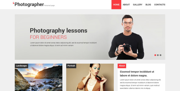 фотограф портфолио отзывчивая тема wordpress