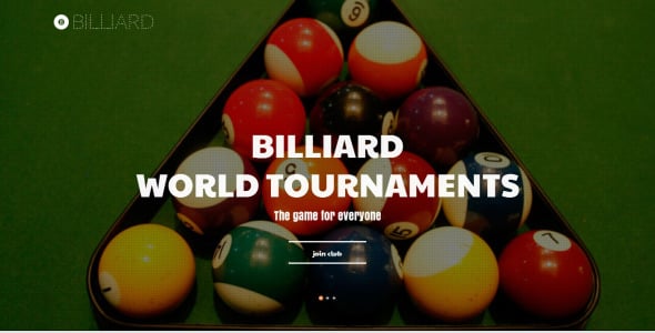 турниры бильярдного клуба wordpress тема