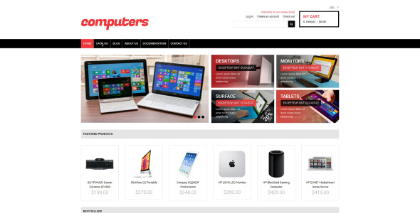 компьютерный магазин отзывчивая тема shopify