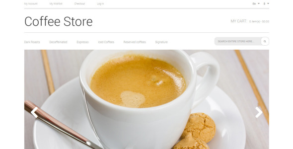 кофейный аромат magento тема