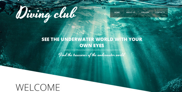 дайвинг адаптивный шаблон сайта