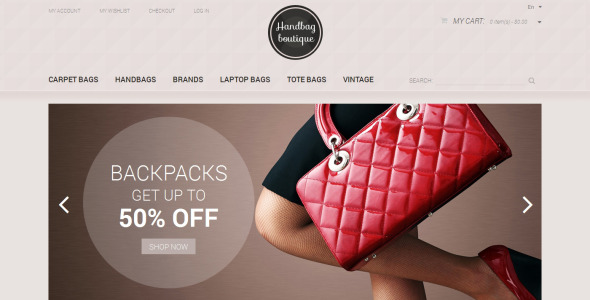 сумочка бутик magento тема