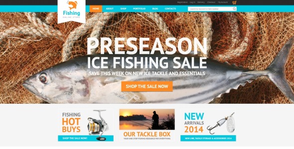 хобби рыбалка woocommerce тема