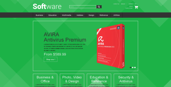 тема магазина программного обеспечения prestashop