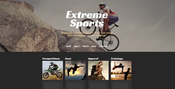 адаптивная тема wordpress для экстремальных видов спорта