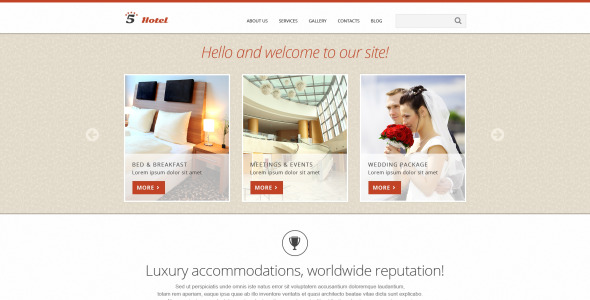 отели отзывчивый шаблон joomla