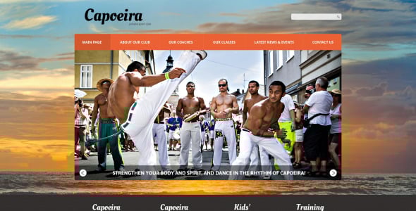 отзывчивый шаблон joomla для боевых искусств