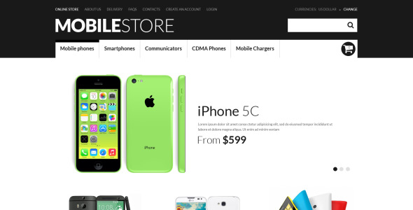 шаблон мобильного магазина virtuemart