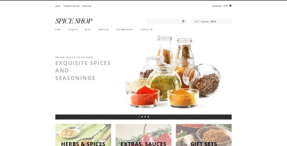 spice shop отзывчивая тема shopify