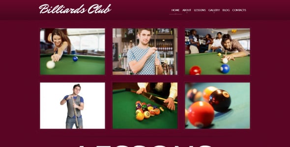 Billiards Responsive WordPress Theme