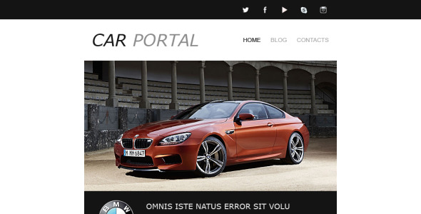 отзывчивый шаблон информационного бюллетеня car club