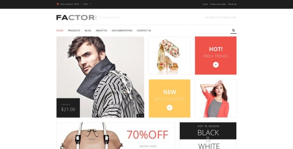 модный магазин отзывчивая тема shopify