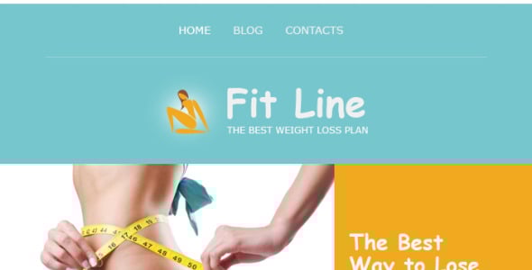 фитнес отзывчивый шаблон информационного бюллетеня