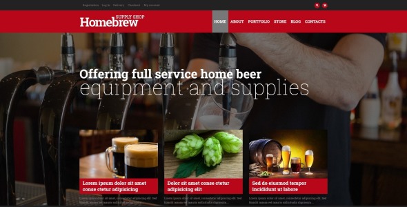 тема homebrew merchandise store woocommerce
