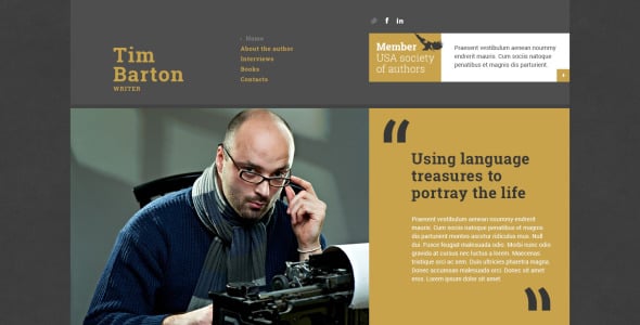 персональная страница адаптивный шаблон сайта