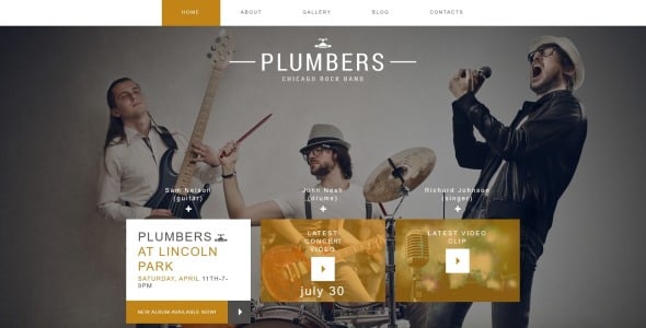 музыкальная группа креативный шаблон joomla