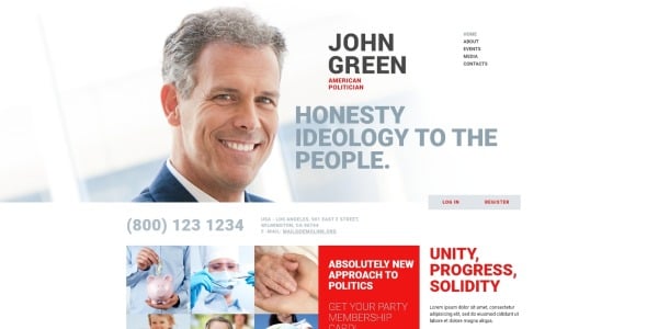 портфолио для политиков шаблон joomla