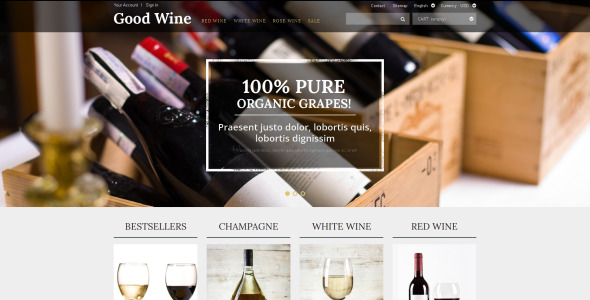 вино высшего качества prestashop theme