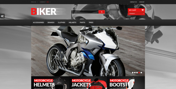 байкерская тема prestashop