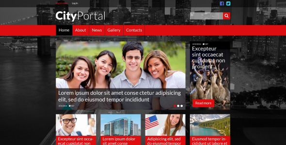 городской портал отзывчивый шаблон сайта