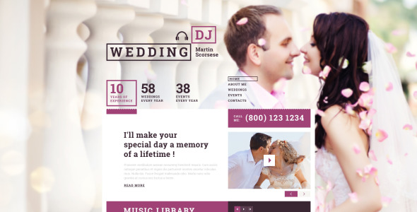 dj адаптивный шаблон сайта