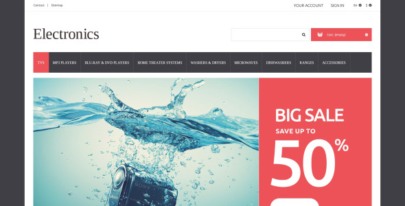 главная электроника prestashop тема