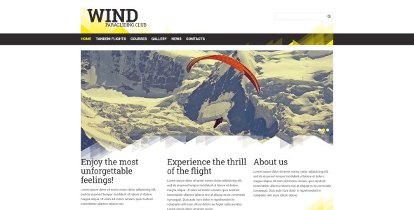 парапланеризм отзывчивый шаблон joomla