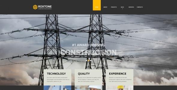 строительная компания отзывчивый креативный html шаблон сайта