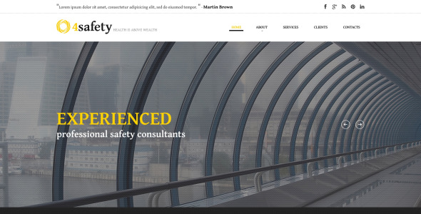 адаптивный шаблон веб-сайта безопасности