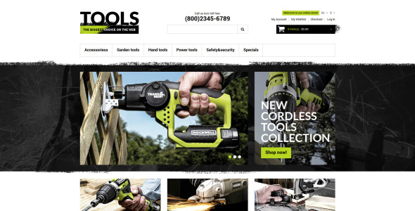 инструменты и оборудование отзывчивая тема magento