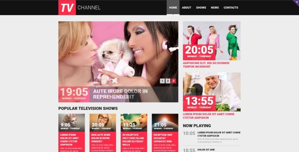 адаптивный шаблон сайта телеканала