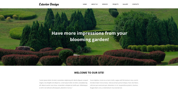 адаптивный шаблон сайта garden design