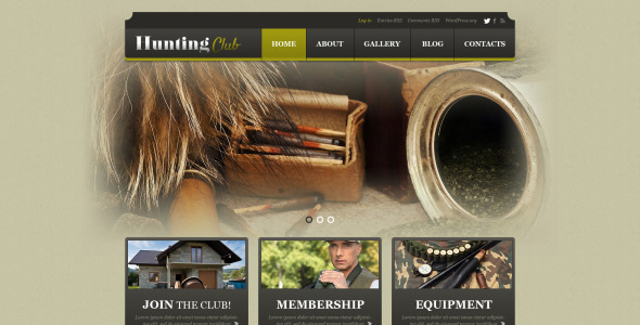 охота отзывчивая тема wordpress