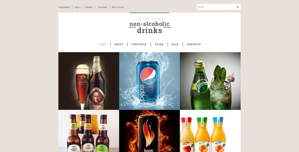 безалкогольные напитки магазин woocommerce тема