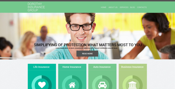 онлайн страховые услуги drupal шаблон