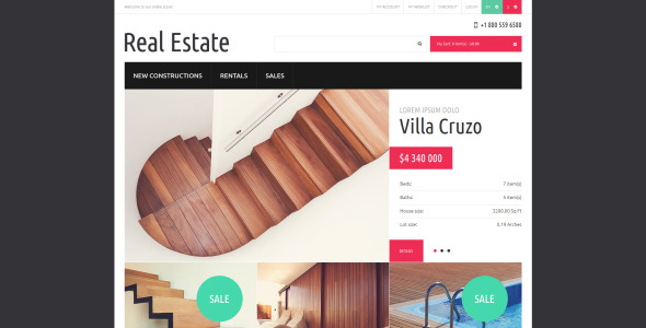 надежная недвижимость magento тема