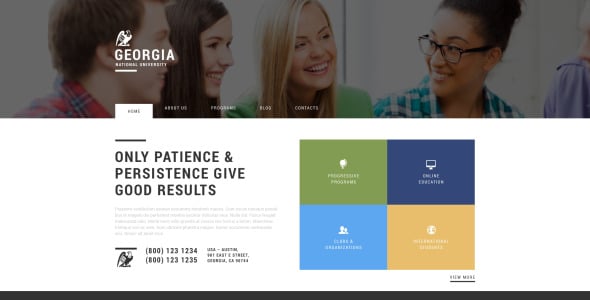 Университетская тема wordpress